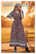 Elegant Retro Halter Neck Deep V Backless Long Dress for Women | 2D Print, Elastic Waistband, Suitable for Beach Vacations, Parties, and Dates