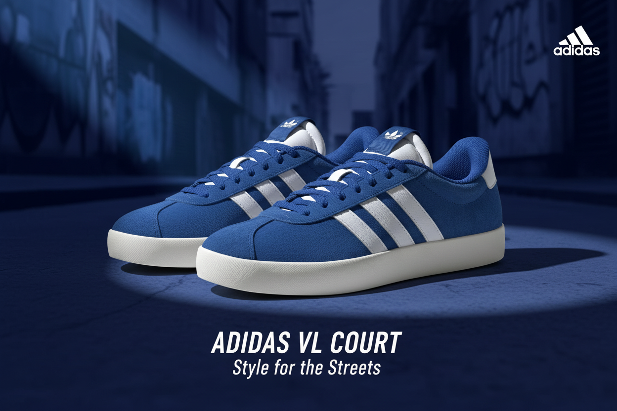 Adidas VL Court 3.0 IF4458 Men's Blue Leather Low Top Sportswear Shoes TF7192