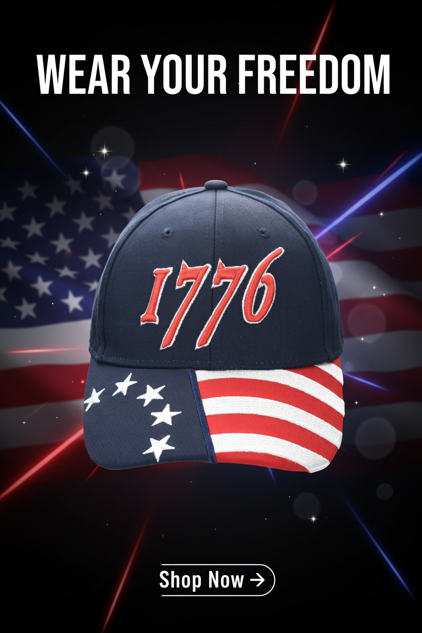 1776 Cap – American Betsy Ross Flag Bill | Patriotic Cotton Twill Cap