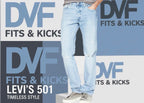 Levi's Men's 501 Original Fit Jeans (Also Available in Big & Tall), Damaged Hector-Warp Stretch, 34W x 34L