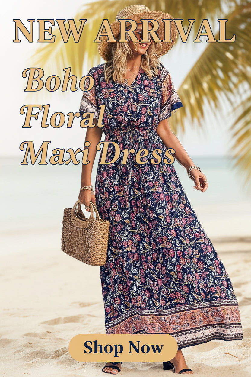 Elegant Retro Halter Neck Deep V Backless Long Dress for Women | 2D Print, Elastic Waistband, Suitable for Beach Vacations, Parties, and Dates