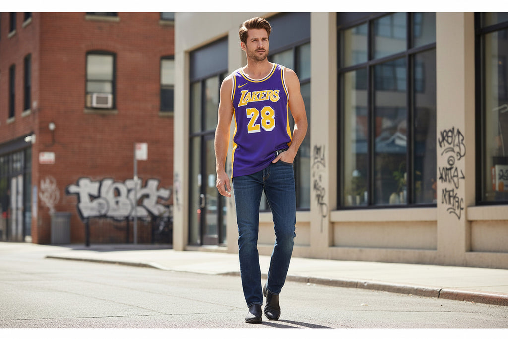 Lakers 98 Rodman Road Jersey Purple