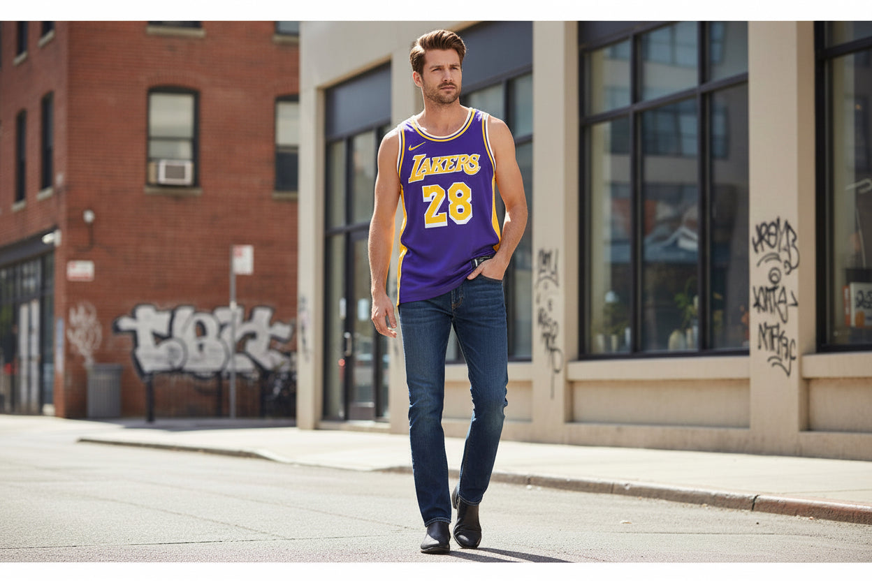 Lakers 98 Rodman Road Jersey Purple