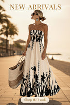 Trendy Sleeveless Long Dresses for Women Featuring a Sexy V-Neck Halterneck Design with Polka Dots, Perfect for Summer Daily Wear Or Beach Vacations