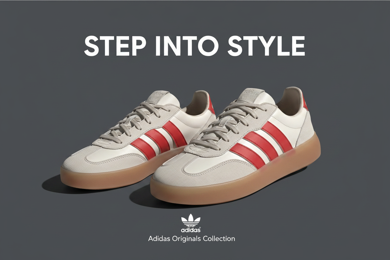 Adidas Barreda Decode Lux Men Shoes Off White Scarlet JR1231 Casual Comfort