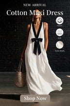 Trendy Sleeveless Long Dresses for Women Featuring a Sexy V-Neck Halterneck Design with Polka Dots, Perfect for Summer Daily Wear Or Beach Vacations