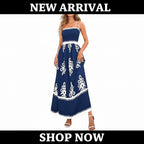 Trendy Sleeveless Long Dresses for Women Featuring a Sexy V-Neck Halterneck Design with Polka Dots, Perfect for Summer Daily Wear Or Beach Vacations