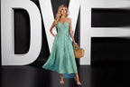 Dokuritu Women's Beach Crochet Lace Maxi Dress Solid Color Summer Vacation Spaghetti Strap Long Dress 2026