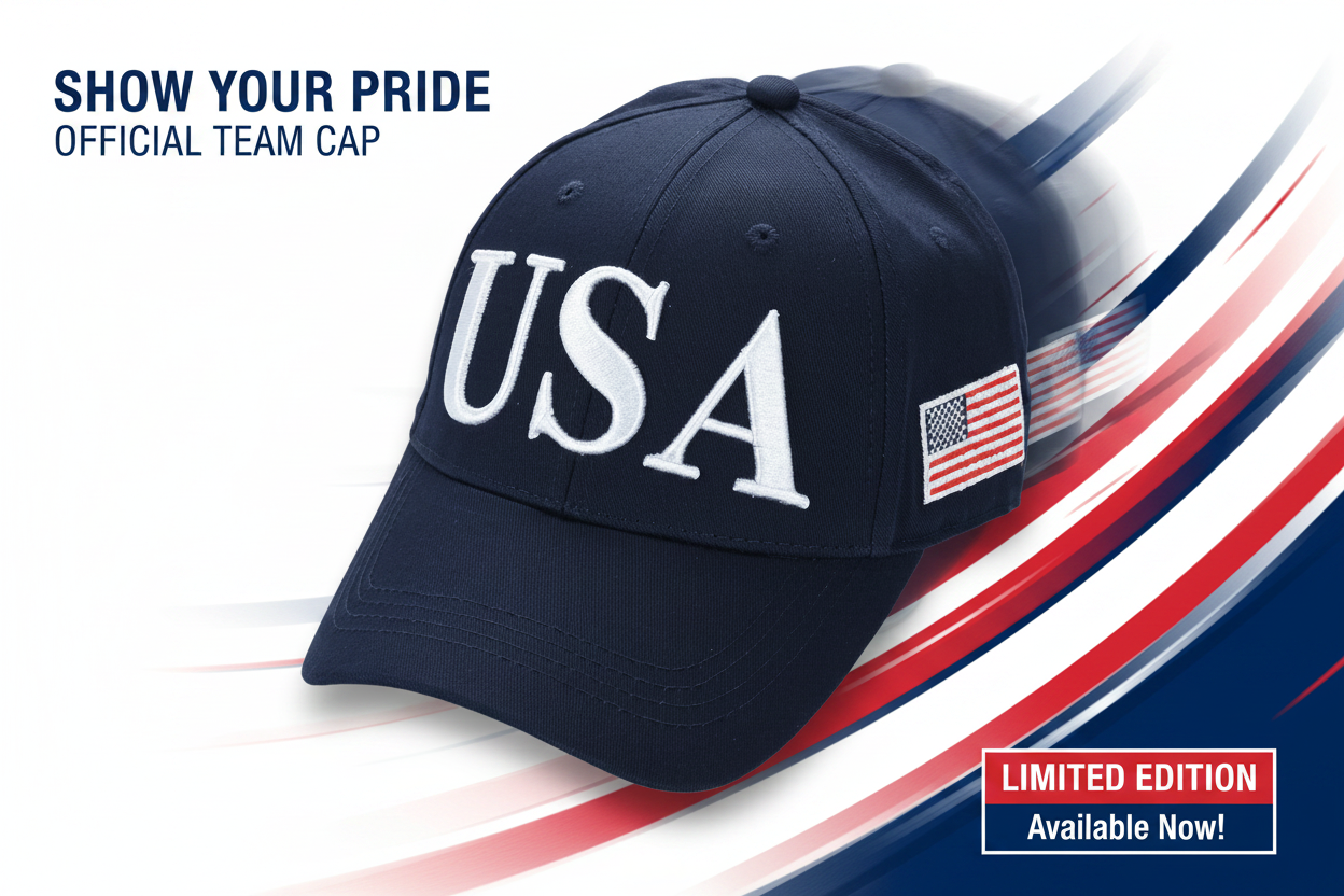 USA Premium Cotton Twill Patriot Cap – American Flag Dad Hat, Embroidered Hat