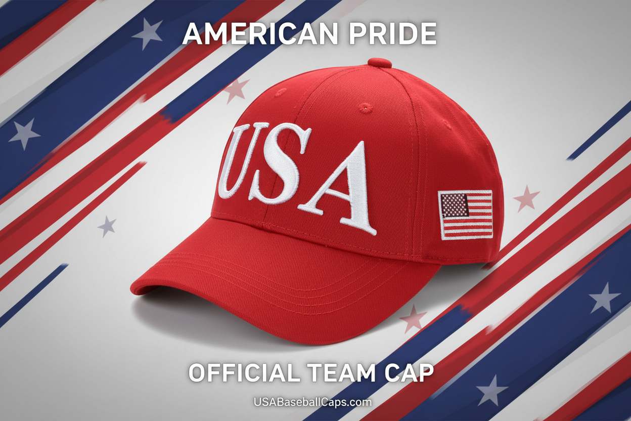 USA Premium Cotton Twill Patriot Cap – American Flag Dad Hat, Embroidered Hat