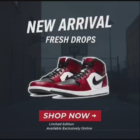 Jordan 1 Mid Chicago Toe Men's 554724-069 & GS 554725-069 New Sneakers