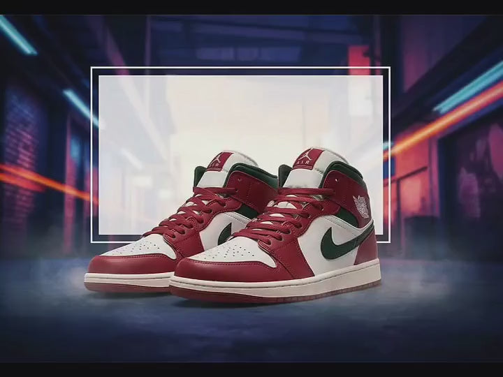 Men's Jordan 1 Mid Sail/Midnight Green (DQ8426 105)
