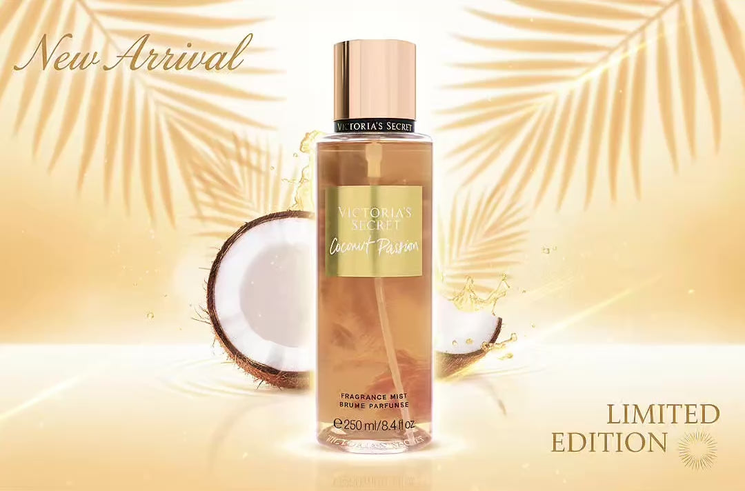 Gift set Victoria's Secret Coconut Passion by Victoria's Secret Fragrance Mist Spray 8.4 oz for Women And Victoria's Secret Bare Vanilla Sol by Victoria's Secret Fragrance Mist Spray 8.4 oz for Women