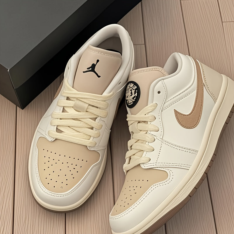 Sneakers Jordan Air Jordan 1 Low Dongdan Mens Low  Top Retro Basketball Shoes Soft and Comfortable with Excellent Slip  Resistance and Wear  Resistance In White and Brown Colorway Style Code IB8855  121