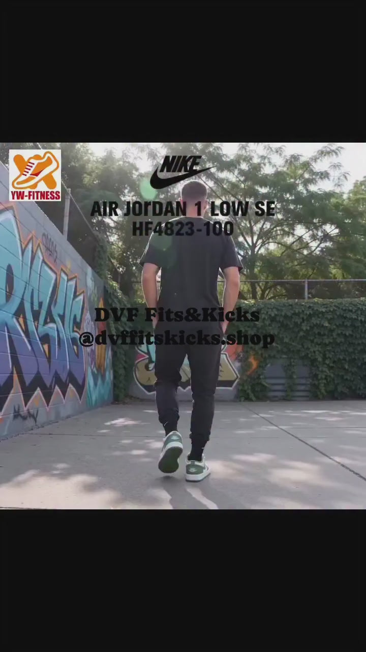 [Sneakers] Jordan Air Jordan 1 LOW SE. It Is Comfortable, a Low-Top Skateboarding Shoe Designed for Men. It Is in Green Color And The Model Number Is HF4823-100