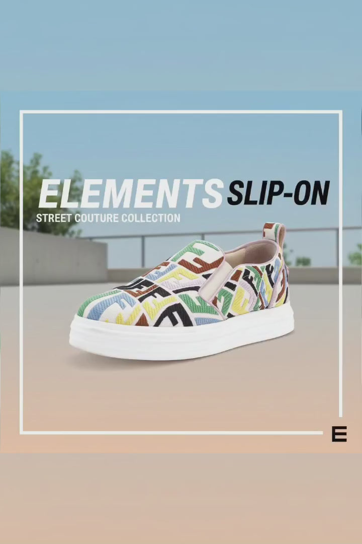 Women's Fendi Rise Slip-On Sneakers Vertigo Zucca Cotton