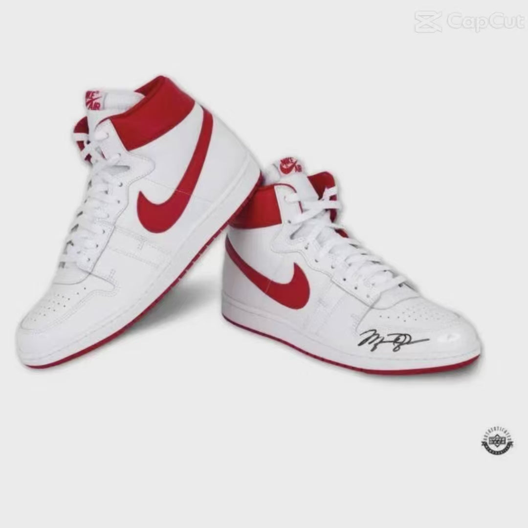 Michael Jordan Autographed Nike Air Ship New Beginnings Shoes UDA