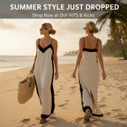 Trendy Sleeveless Long Dresses for Women Featuring a Sexy V-Neck Halterneck Design with Polka Dots, Perfect for Summer Daily Wear Or Beach Vacations
