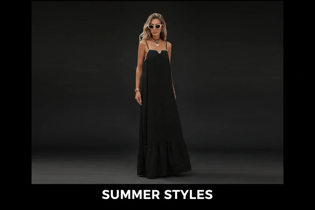 Women'S Spring Summer Halter Deep V-Neck Waistband Printed Maxi Dress | Elegant Socialite Style Highlighting Curvy Figure Ideal for Vacation Trips And Party Gathering Looks