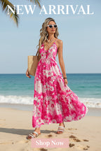 Trendy Sleeveless Long Dresses for Women Featuring a Sexy V-Neck Halterneck Design with Polka Dots, Perfect for Summer Daily Wear Or Beach Vacations