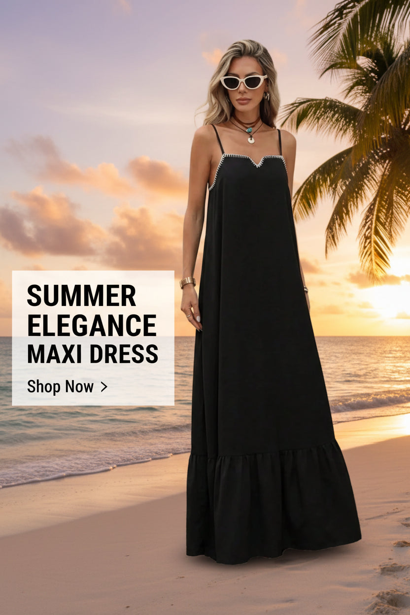 Trendy Sleeveless Long Dresses for Women Featuring a Sexy V-Neck Halterneck Design with Polka Dots, Perfect for Summer Daily Wear Or Beach Vacations