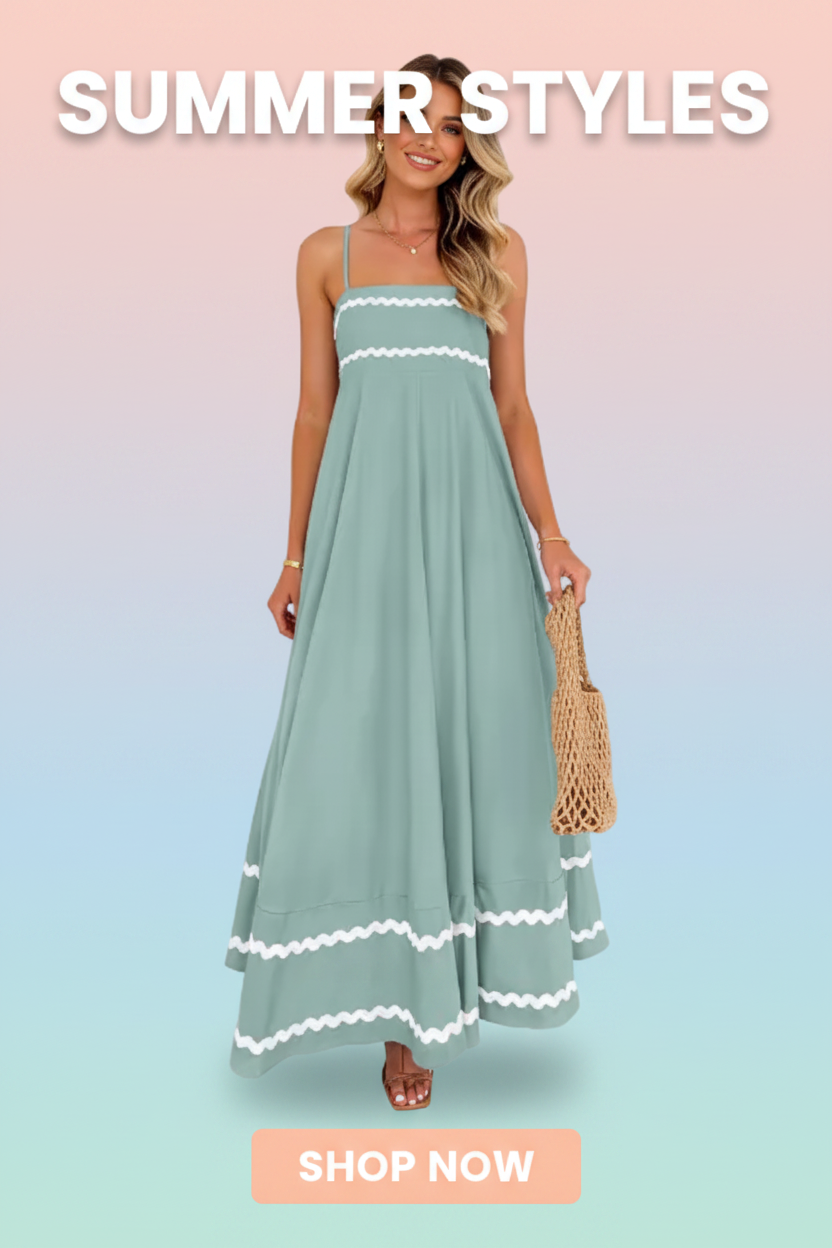 Trendy Sleeveless Long Dresses for Women Featuring a Sexy V-Neck Halterneck Design with Polka Dots, Perfect for Summer Daily Wear Or Beach Vacations