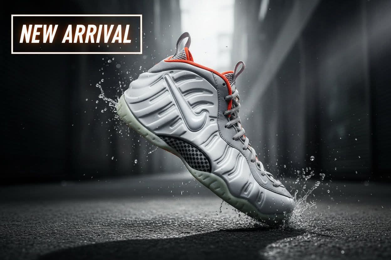 Nike Foamposite One OG pure platinum mid-top basketball shoe, men's and women's version, white coconut foam